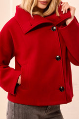 Lofty Chic Funnel Neck Coat | Pinot