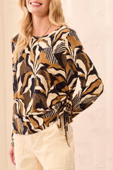 Ruching Top | Dull Gold