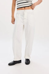 Villa Drawstring Barrel Leg Pant | Lamb