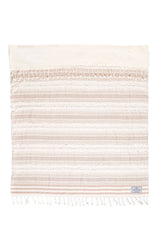 The Ophelia Fleece Throw | Camel Stripe