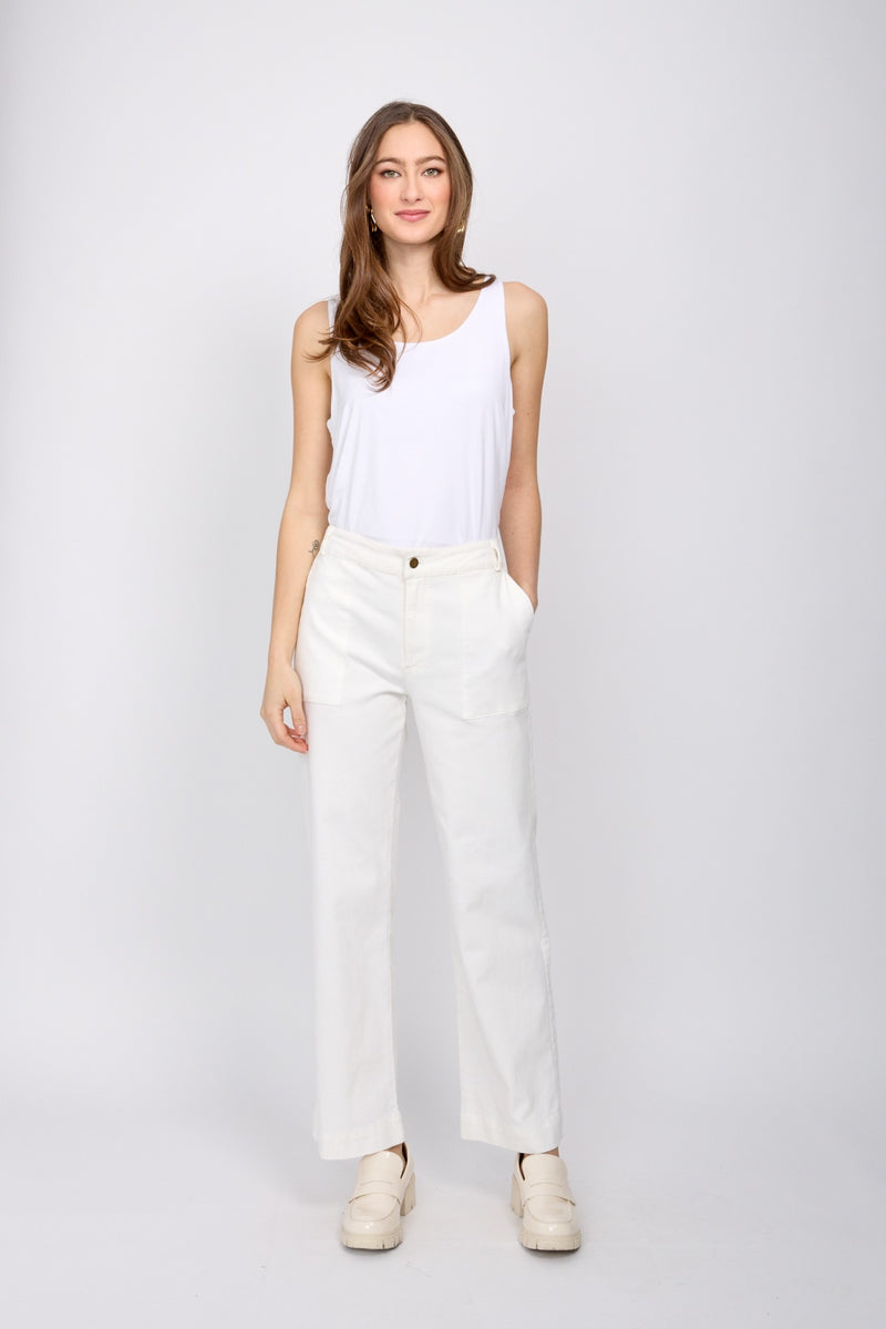 Melinda Pants | White Denim - FINAL SALE