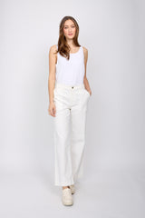 Melinda Pants | White Denim - FINAL SALE