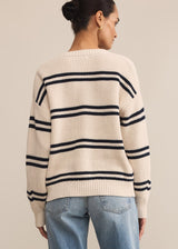 Boyfriend Striped Cardigan | Crystal