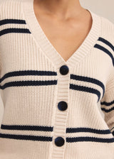 Boyfriend Striped Cardigan | Crystal