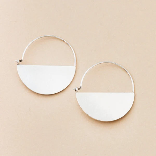 Refined Earring Collection | Lunar Hoop/Sterling Silver