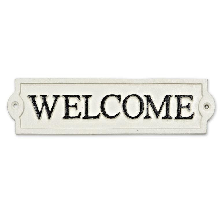 Welcome Iron Sign | White & Black