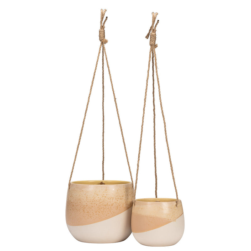 Neutral Abstract Hanging Planter | Small - FINAL SALE