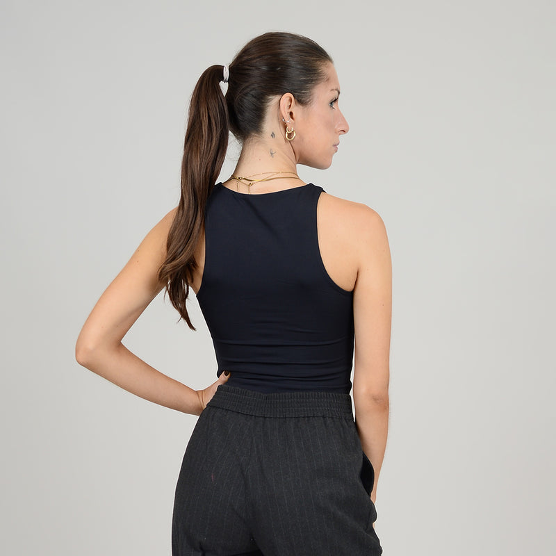 Roza Crewneck Bodysuit | Black