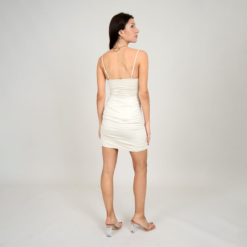 Ryan Ruched Dress | Champagne