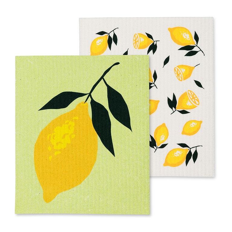 S/2 Swedish Dishcloths | Lemons