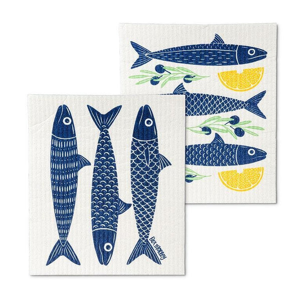 Set of 2 Swedish Dishcloths | Fish & Lemons