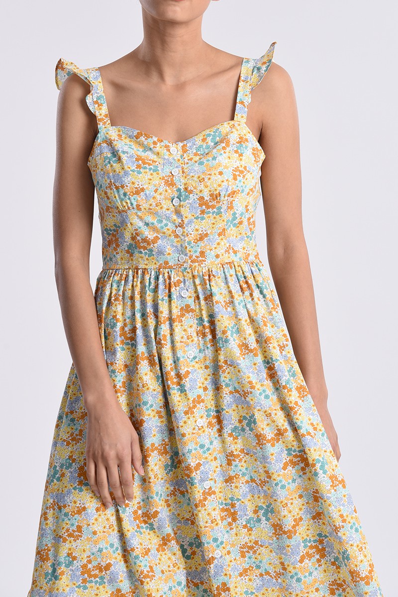 Eden Floral Maxi Dress | Yellow - FINAL SALE