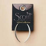 Refined Earring Collection | Gibbous Slice/Sterling Silver