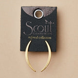 Refined Earring Collection | Gibbous Slice Stud/Gold Vermeil