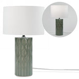 Leaves Motif Table Lamp | Khaki Green