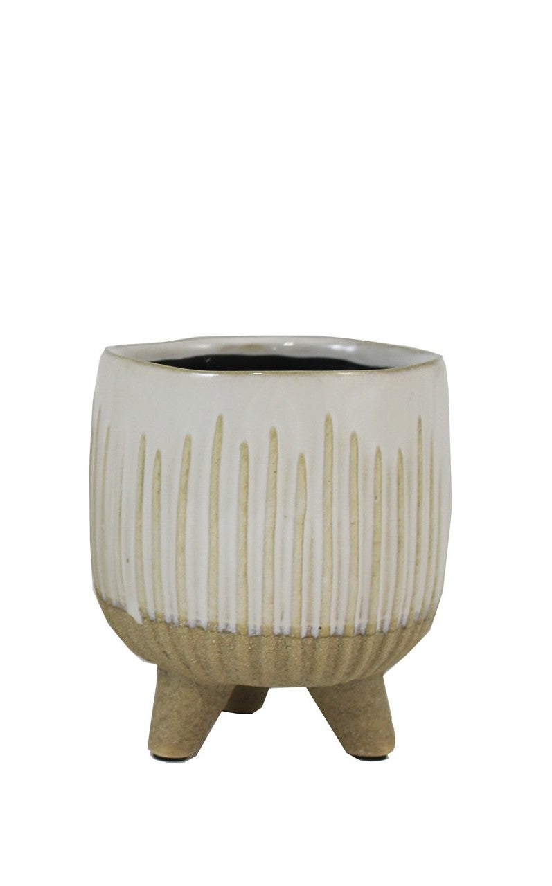 Two Tone Footed Planter | Small