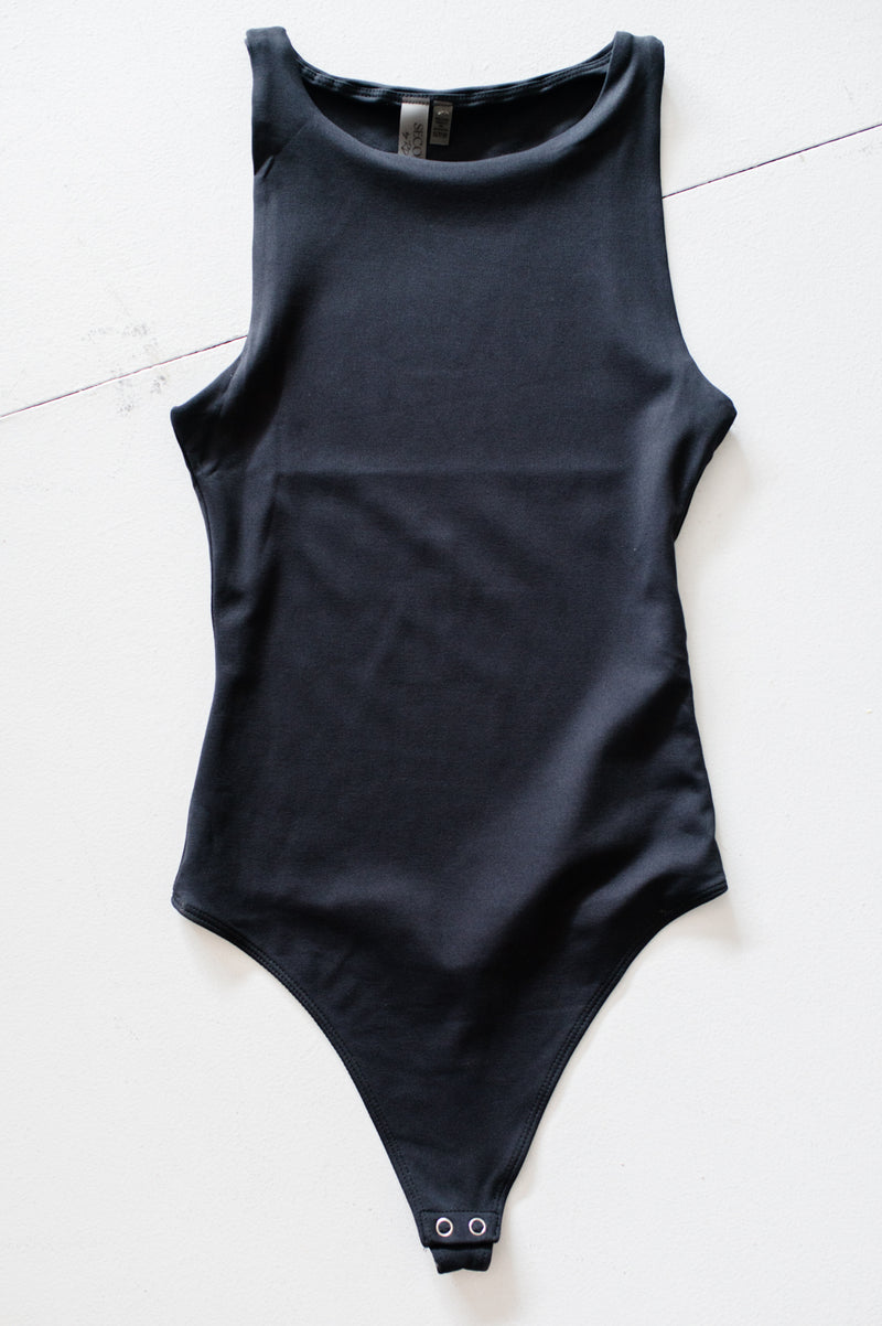 Roza Crewneck Bodysuit | Black