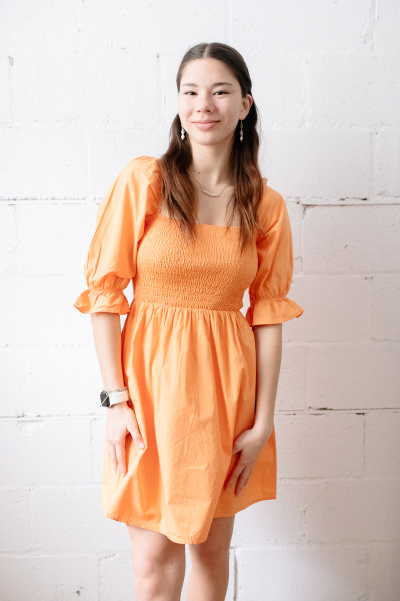 Selina Dress | Tangerine - FINAL SALE